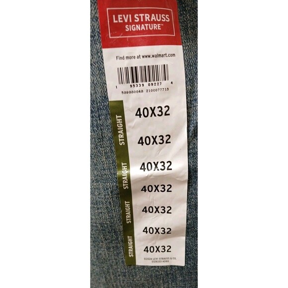 Signature by Levi Strauss & Co. Men’s Straight Leg Relaxed Jeans Size 40x32 New - Picture 13 of 16
